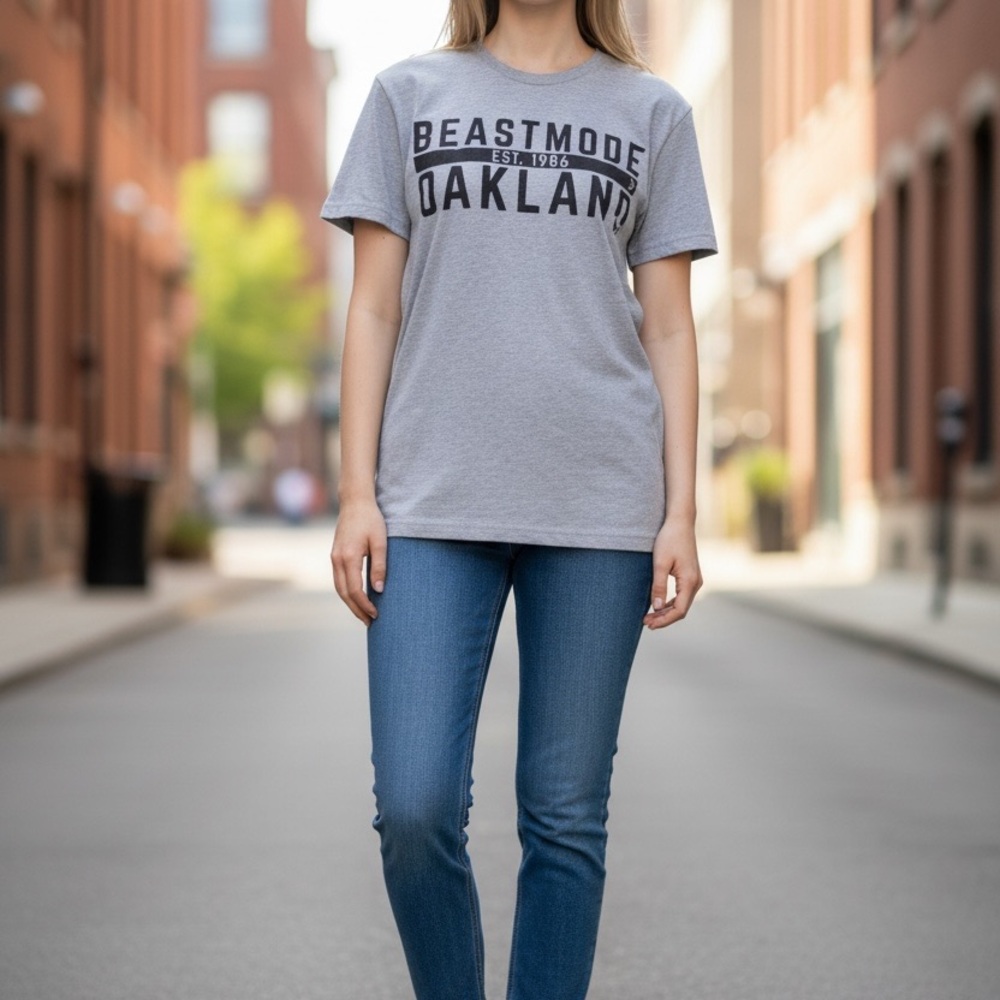 NWOT Gray BeastMode/Oakland  T-Shirt